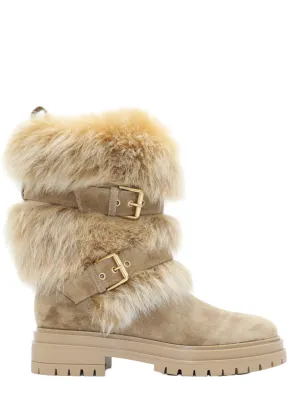 Gianvito Rossi Maverick Suede   Aries Brisa Boot  in Camel   Desert