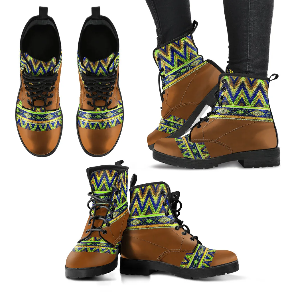Gold Bohemian Women's Eco-Friendly Leather Boots
