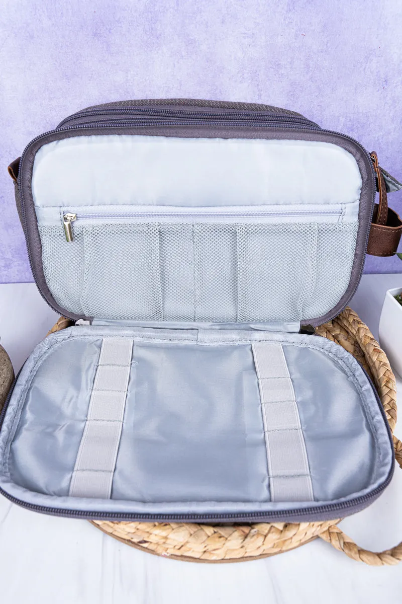 Gray Travel Ready Toiletry Bag