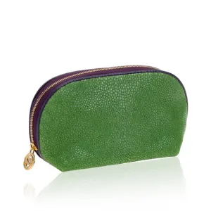 Green Stingray Leather Cosmetic Case