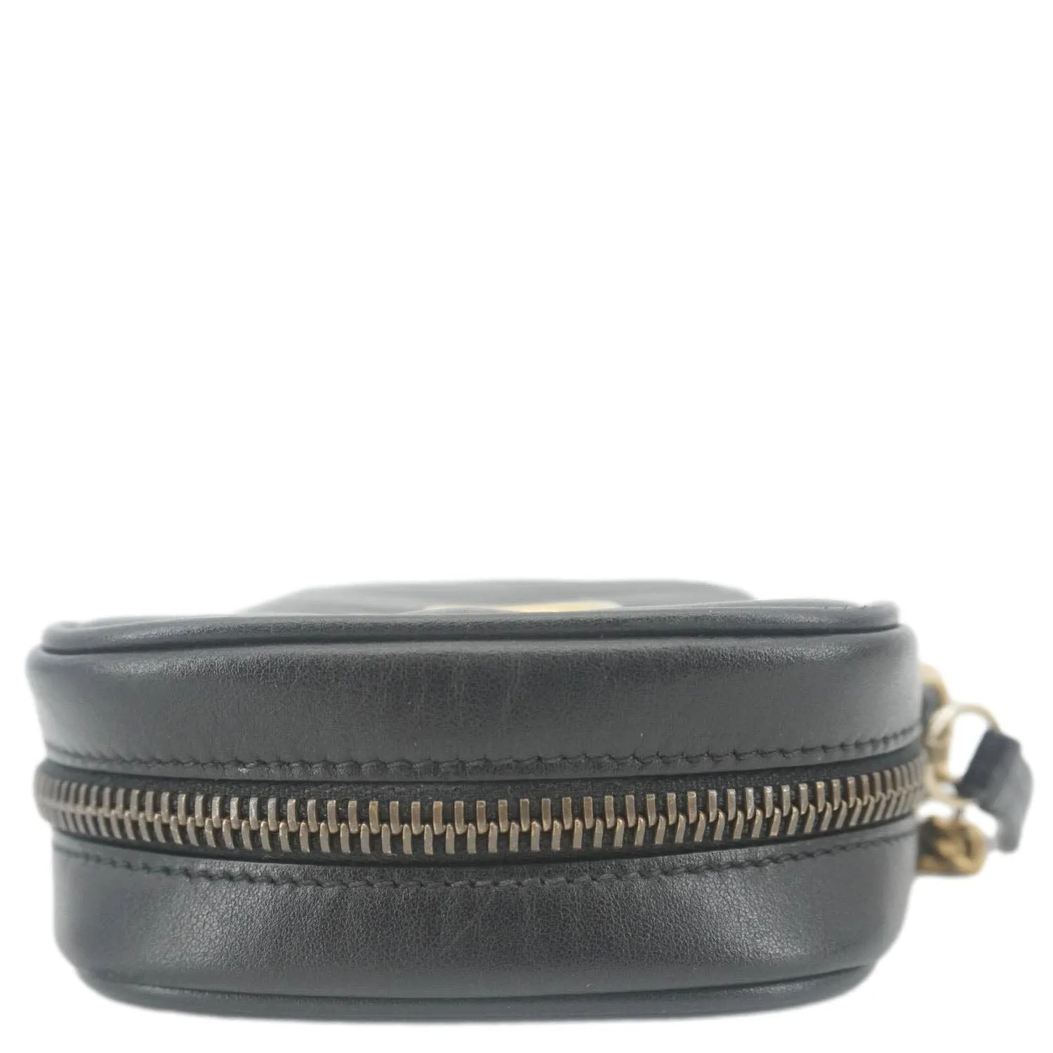 GUCCI GG Marmont Mini Matelasse Leather Crossbody Bag Black 598597