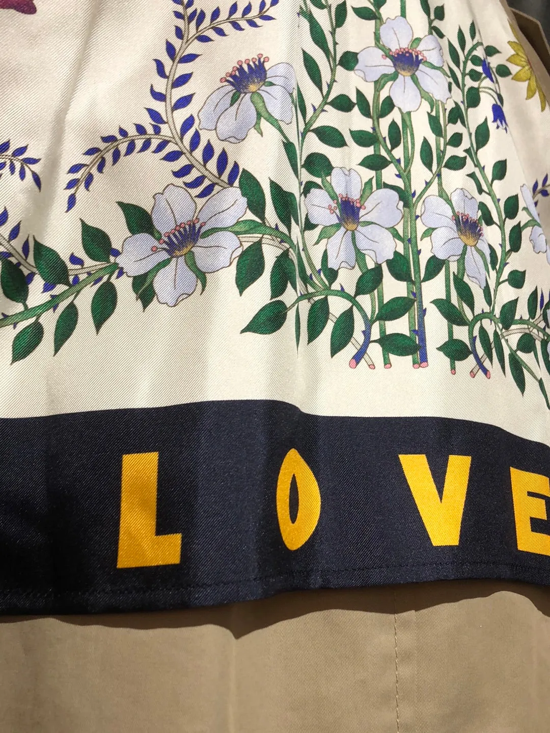 Gucci 'LOVED' Hooded Trench Coat Floral