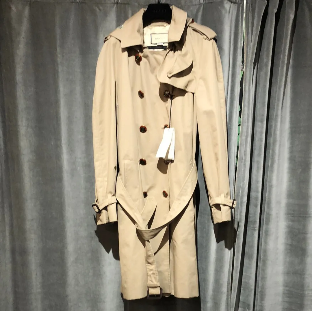 Gucci 'LOVED' Hooded Trench Coat Floral