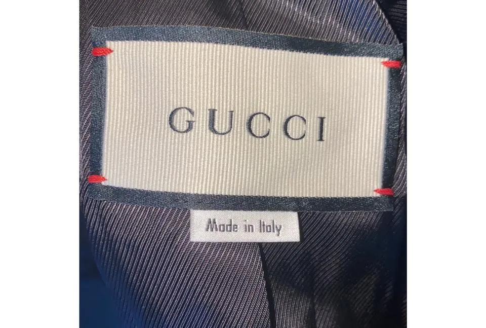 Gucci Sz 38 XS 2020 Cruise Wool Velvet Logo Coats 550978 ZAAL6 1000 1gg857