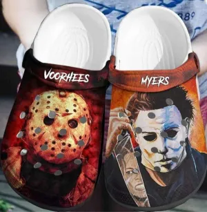 Halloween Jason Voorhees and Michael Myers Horror Movie Characters Clogs