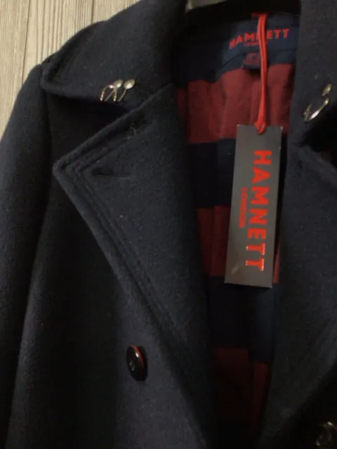 Hamnett Wool Bl Coat Size 6 New
