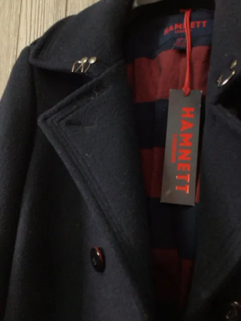 Hamnett Wool Bl Coat Size 6 New