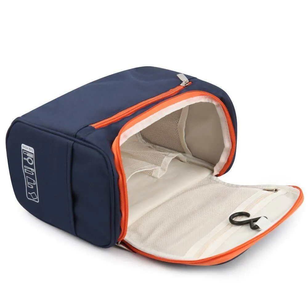 Hanging Travel Toiletry Bag for Men Organizer Kit (Blue)