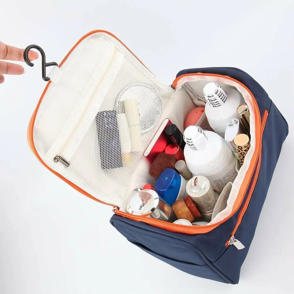 Hanging Travel Toiletry Bag for Men Organizer Kit (Blue)