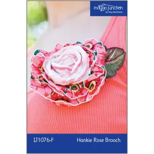 Hankie Rose Brooch Pattern, Free PDF Download