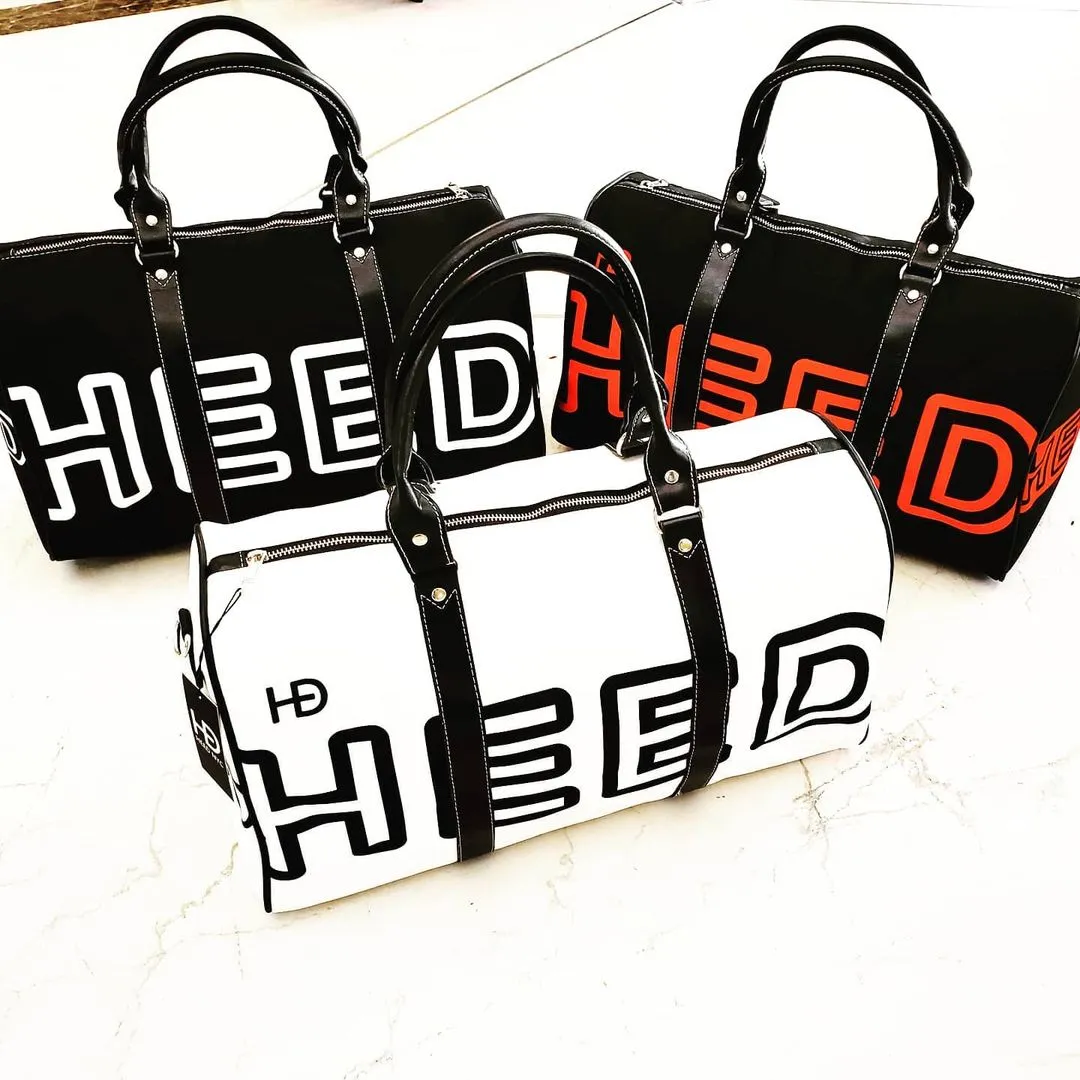 HEED NYC OTL White & Black Mini Duffle Bag