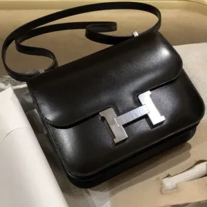 Hermès Constance 18 Noir (Black) Box Palladium Hardware PHW