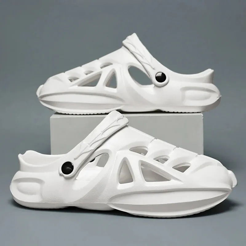 Herren Löcherschuhe Garden Clogs Beach Sandalen Herren Sommer Leichte Schlappen Outdoor Komfort Hausschuhe