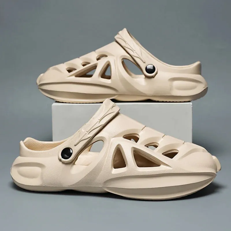 Herren Löcherschuhe Garden Clogs Beach Sandalen Herren Sommer Leichte Schlappen Outdoor Komfort Hausschuhe