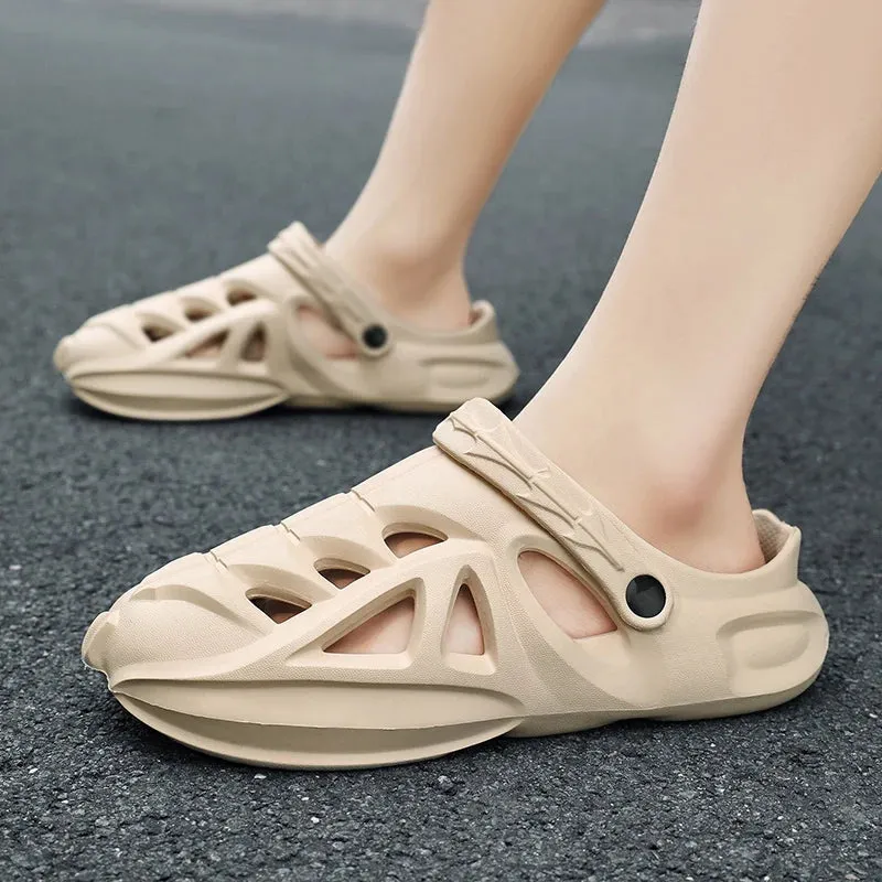 Herren Löcherschuhe Garden Clogs Beach Sandalen Herren Sommer Leichte Schlappen Outdoor Komfort Hausschuhe