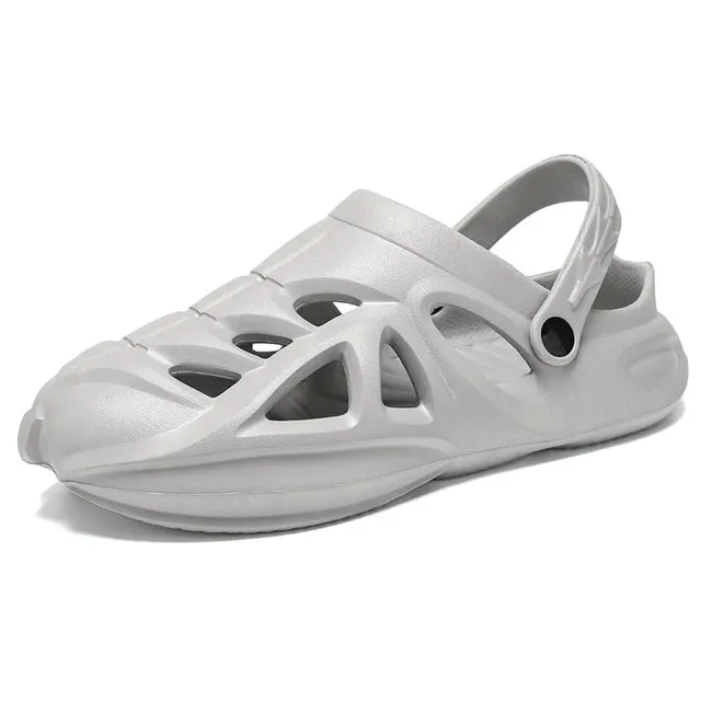 Herren Löcherschuhe Garden Clogs Beach Sandalen Herren Sommer Leichte Schlappen Outdoor Komfort Hausschuhe