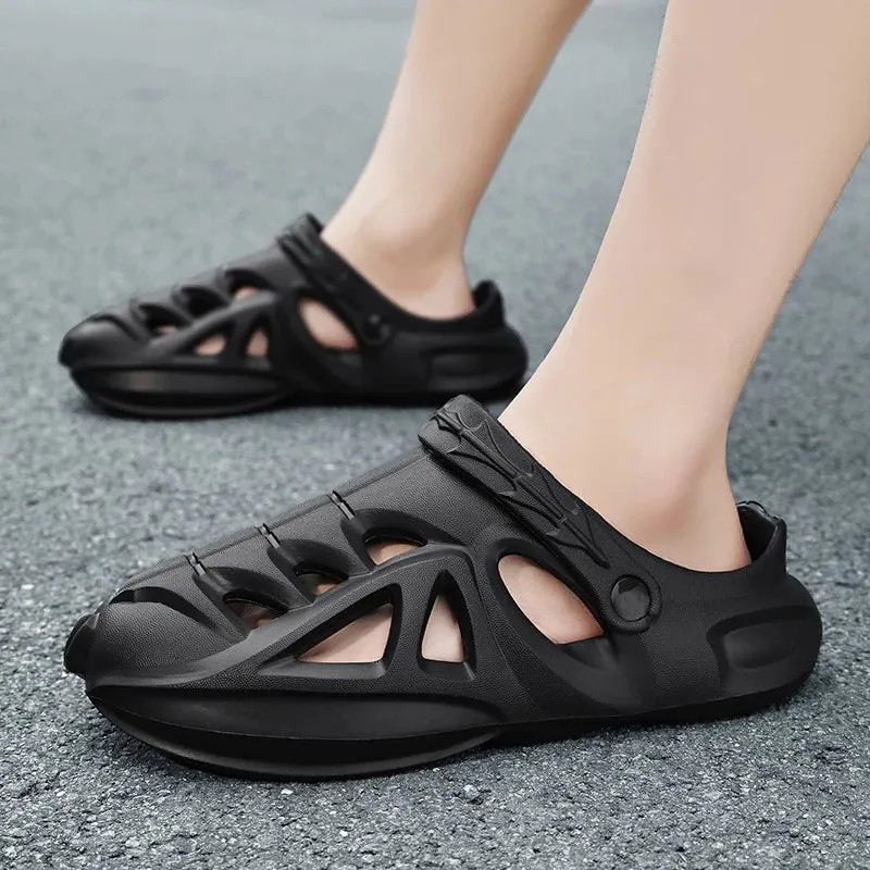 Herren Löcherschuhe Garden Clogs Beach Sandalen Herren Sommer Leichte Schlappen Outdoor Komfort Hausschuhe