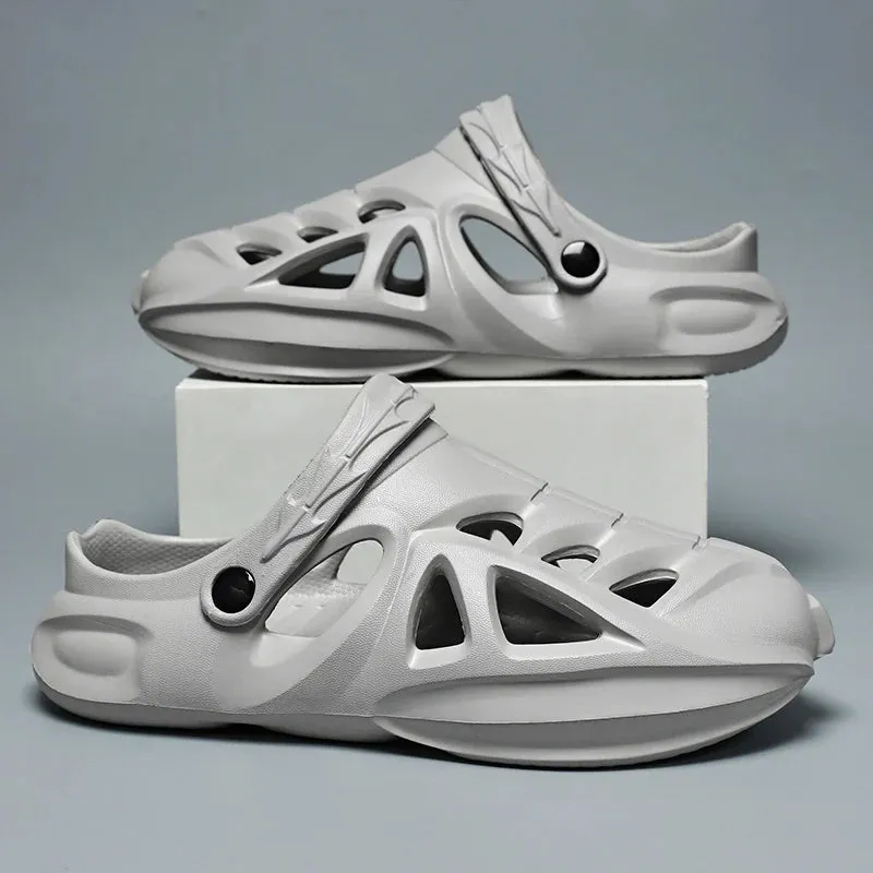 Herren Löcherschuhe Garden Clogs Beach Sandalen Herren Sommer Leichte Schlappen Outdoor Komfort Hausschuhe