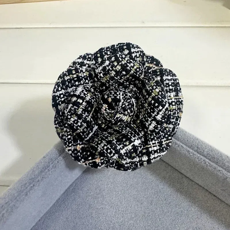 High-end Fabric Camellia Flower Brooches