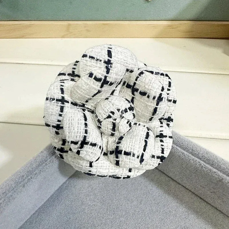 High-end Fabric Camellia Flower Brooches