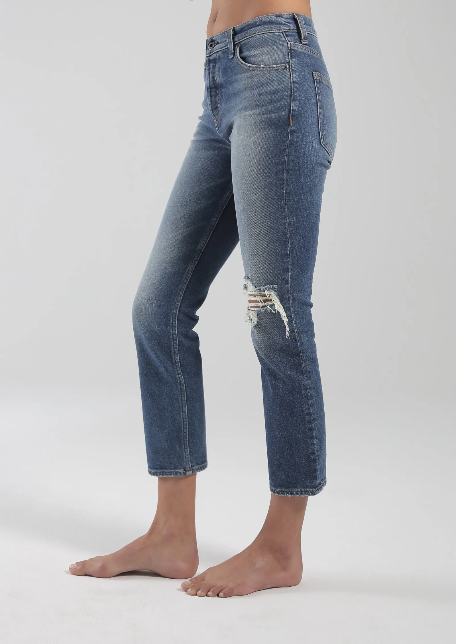 High Rise Straight Leg Jean