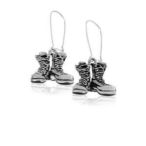 High Speed Earrings - 15mm Antiqued or Shined Stainless Steel, Sterling Silver, or Gold-Plated Stainless Steel dangling from Large Kidney Style Ear Wires