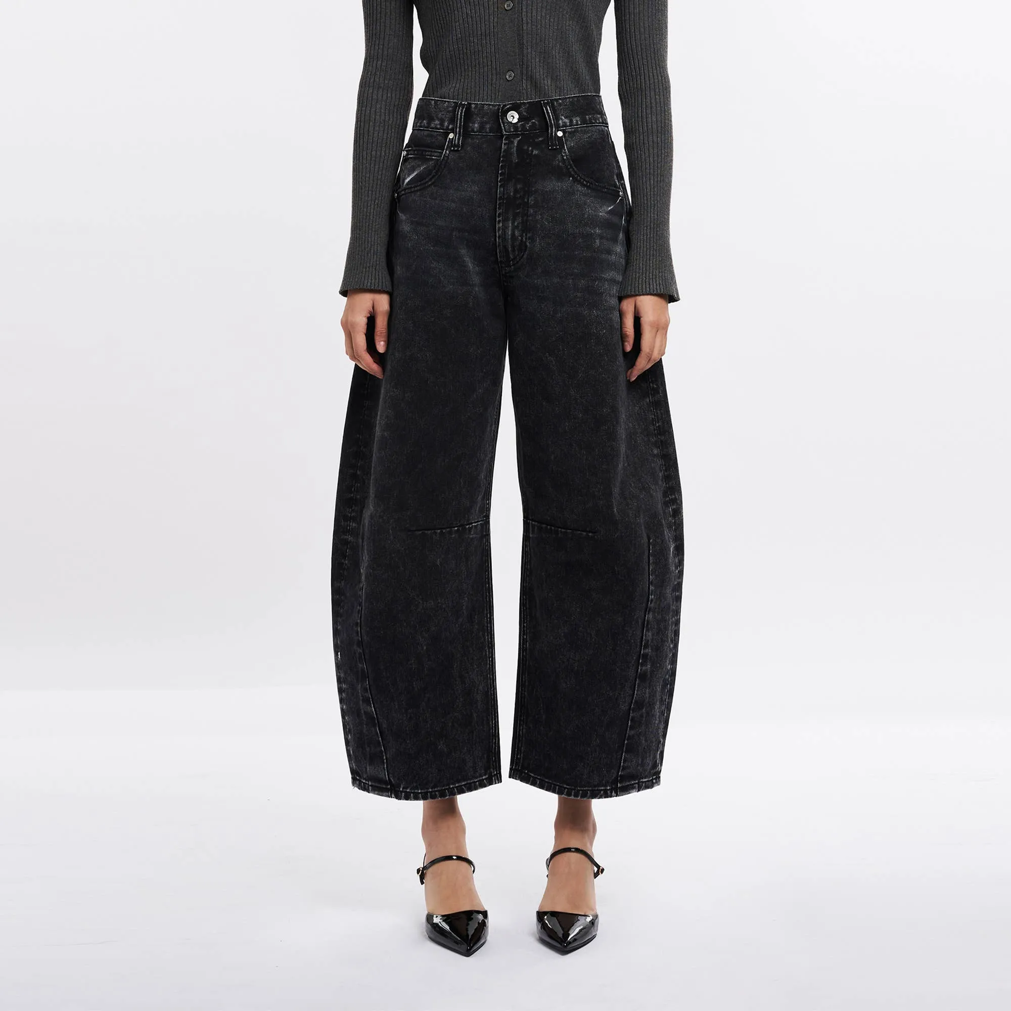 High Waisted Barrell Jeans