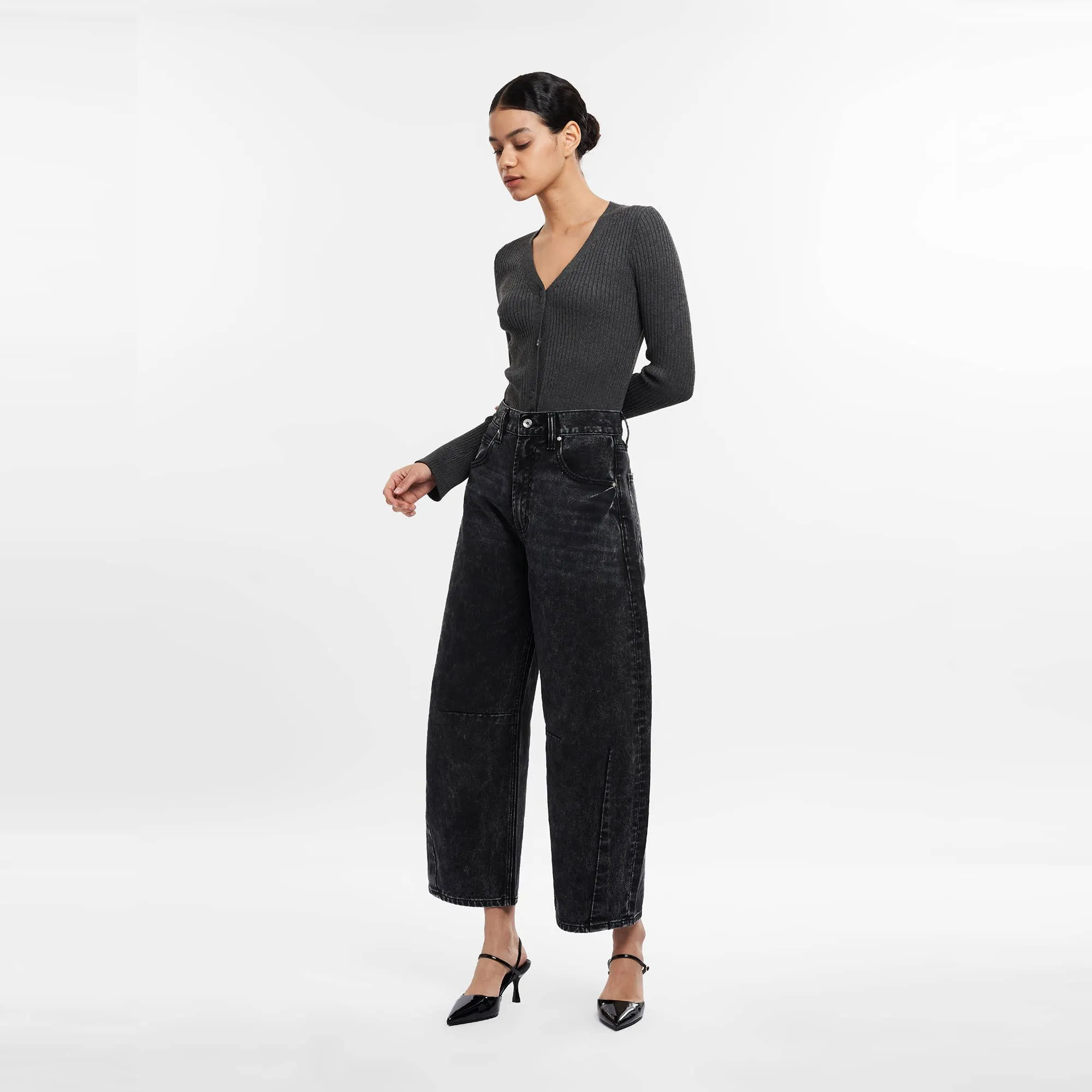 High Waisted Barrell Jeans