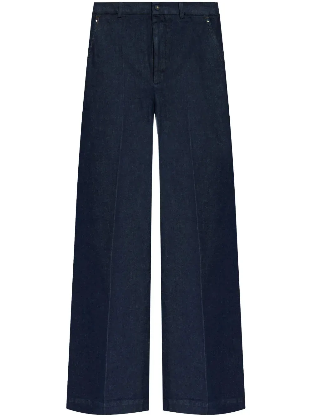 high-waisted jeans