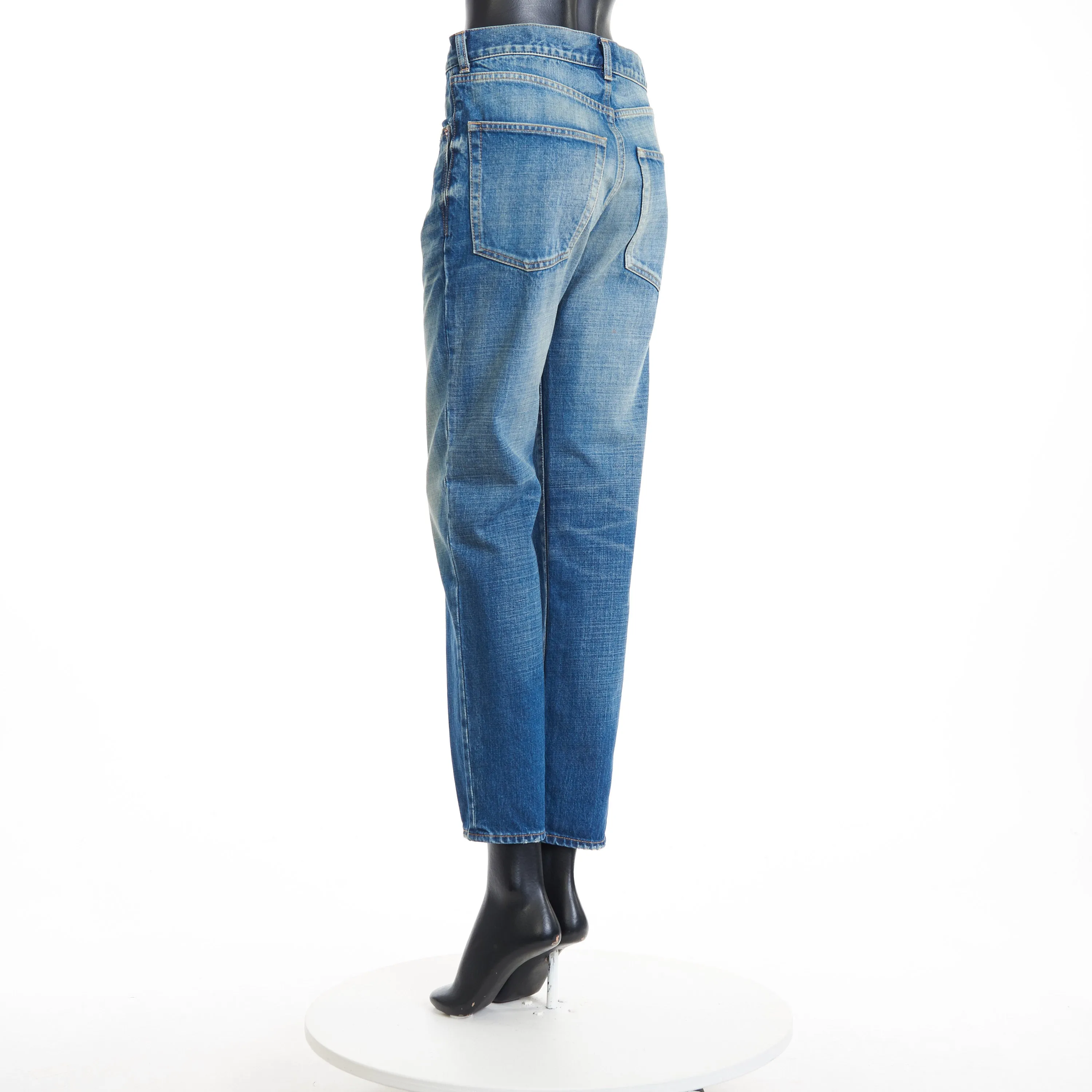 High-Waisted Straight-Leg Jeans