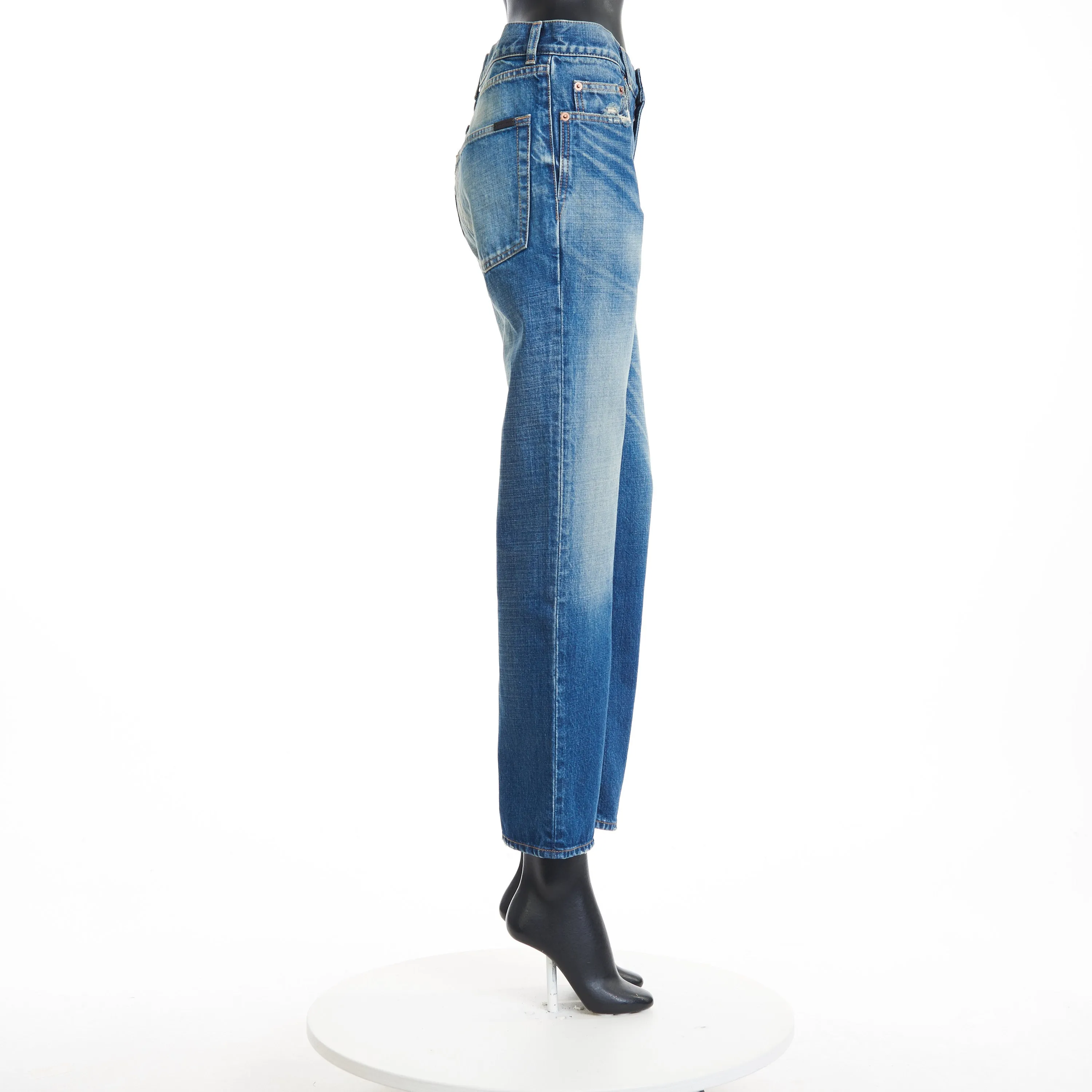 High-Waisted Straight-Leg Jeans