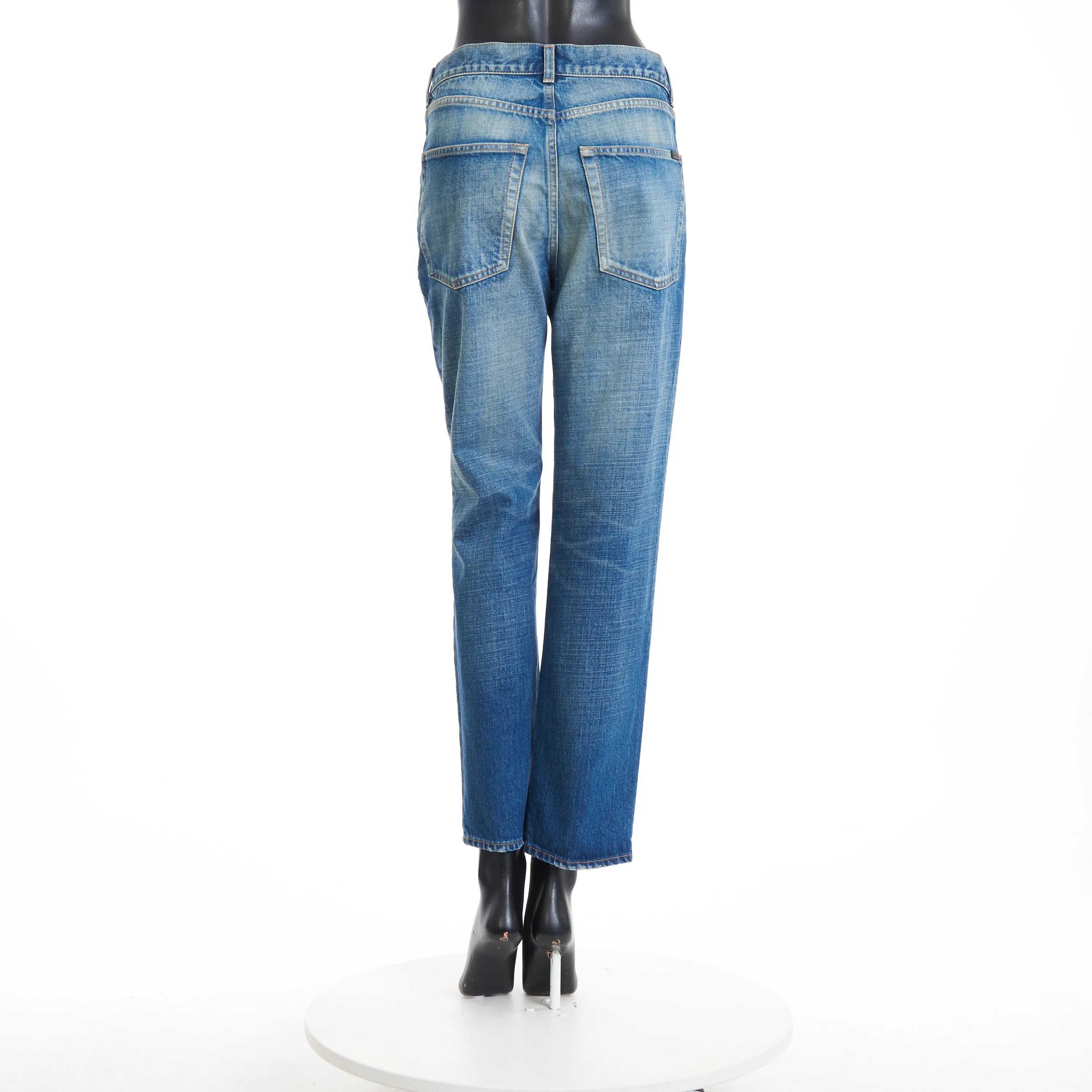 High-Waisted Straight-Leg Jeans