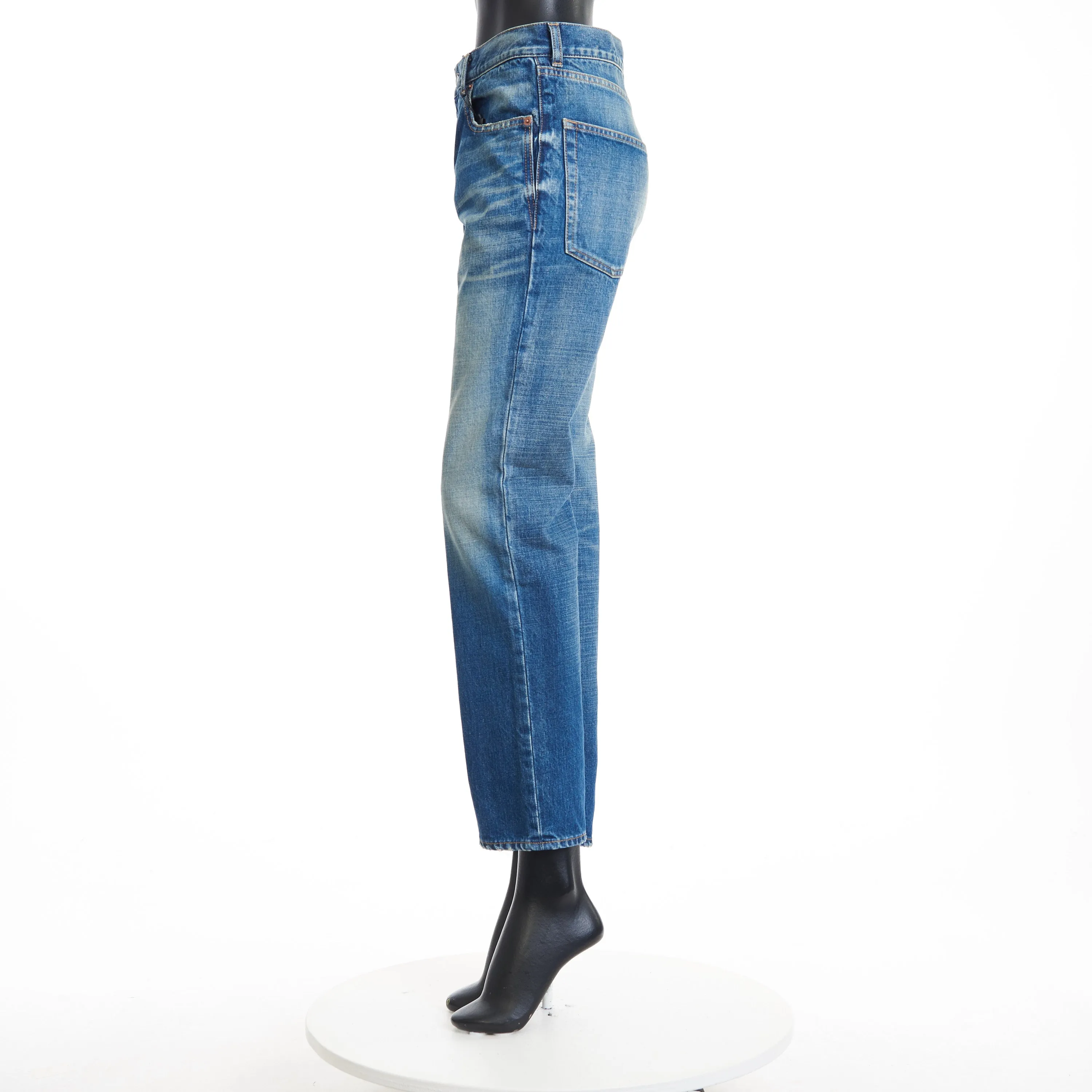 High-Waisted Straight-Leg Jeans
