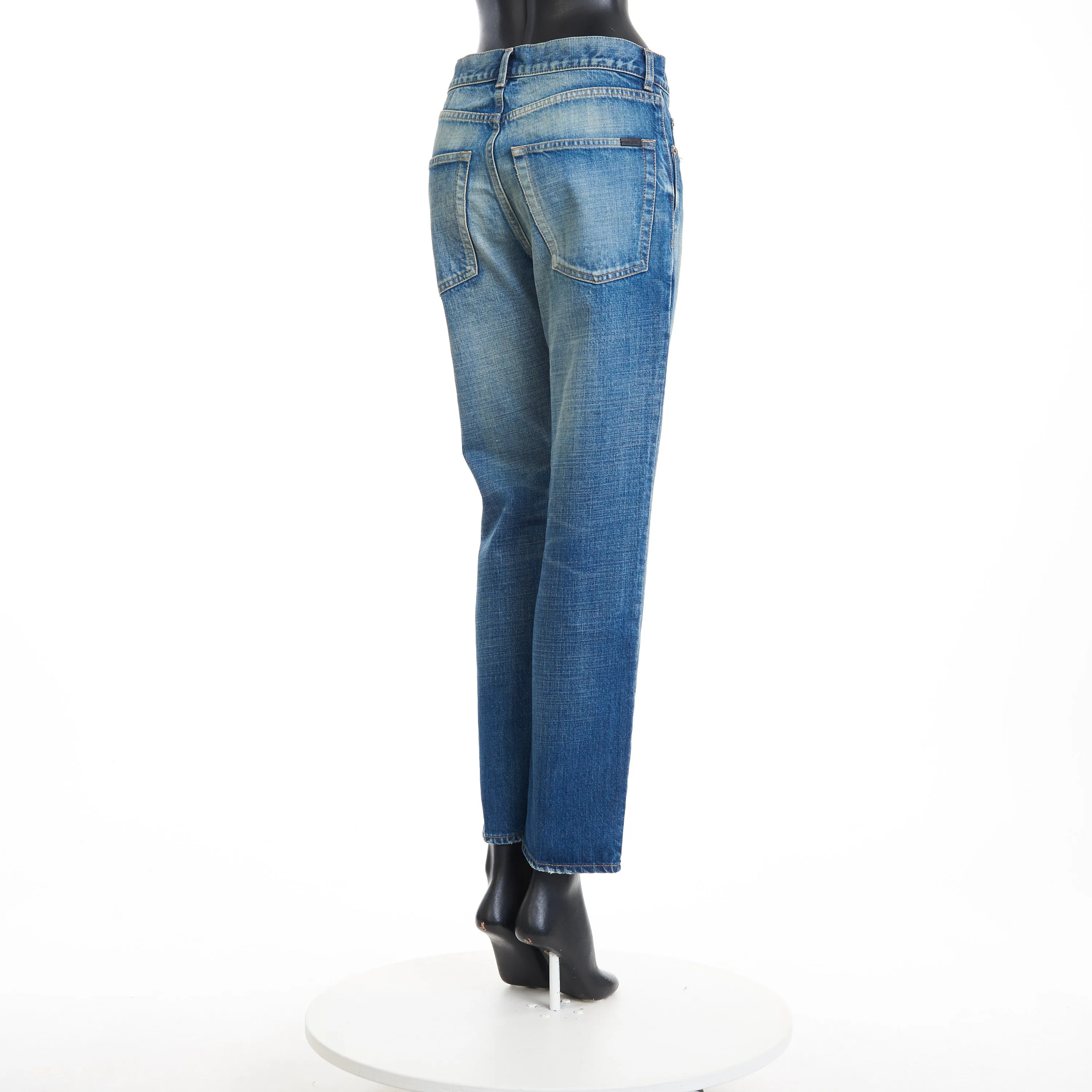 High-Waisted Straight-Leg Jeans