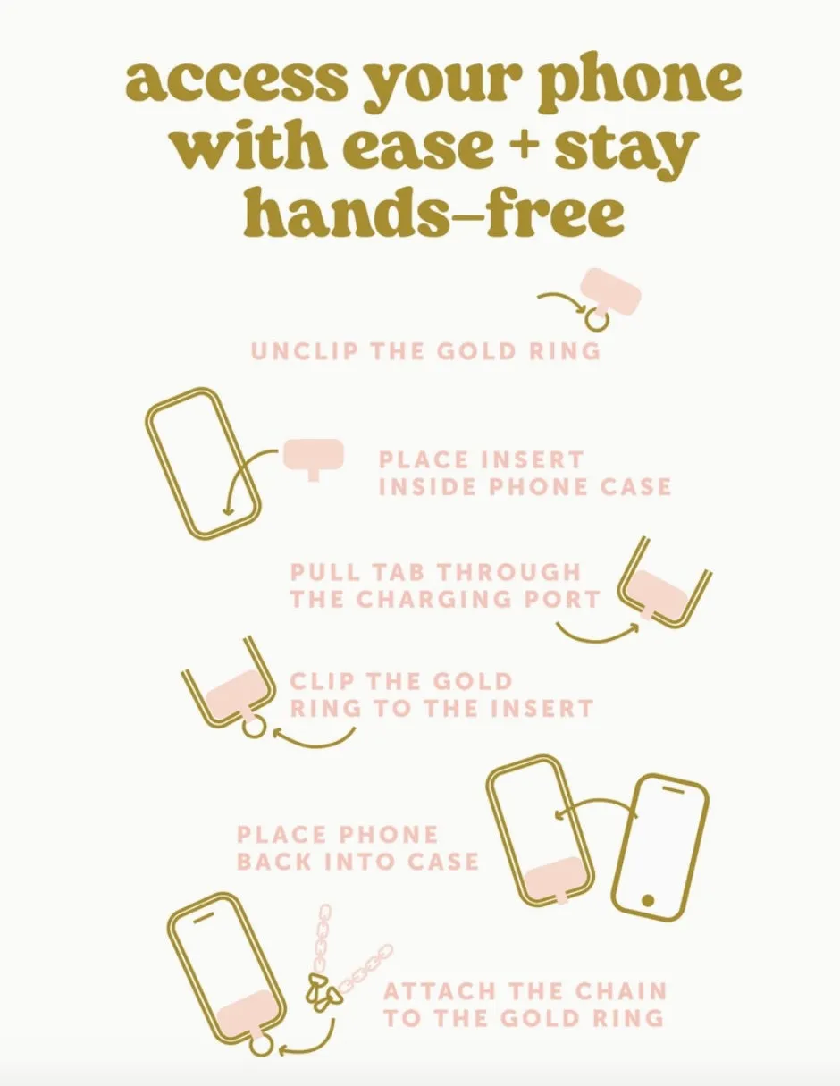 Hold the Phone Crossbody Chain-Clear