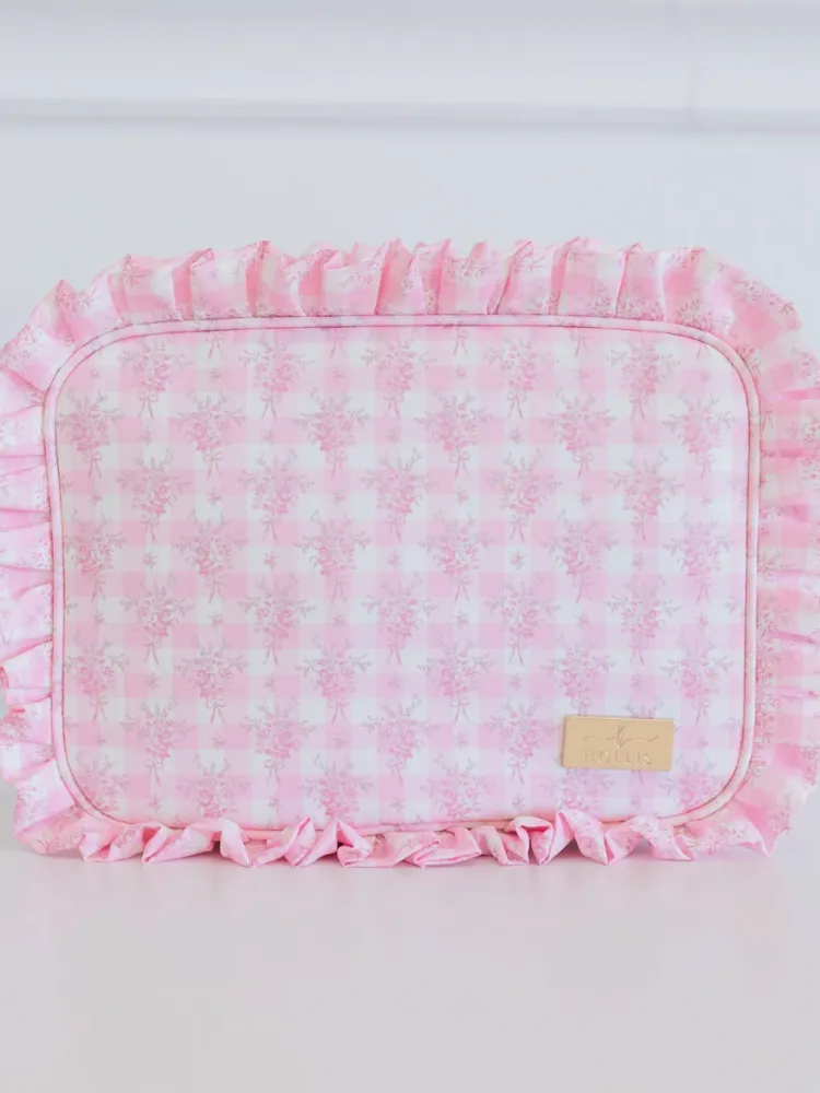 Hollis Ruffled Nylon XL Pouch - Floral