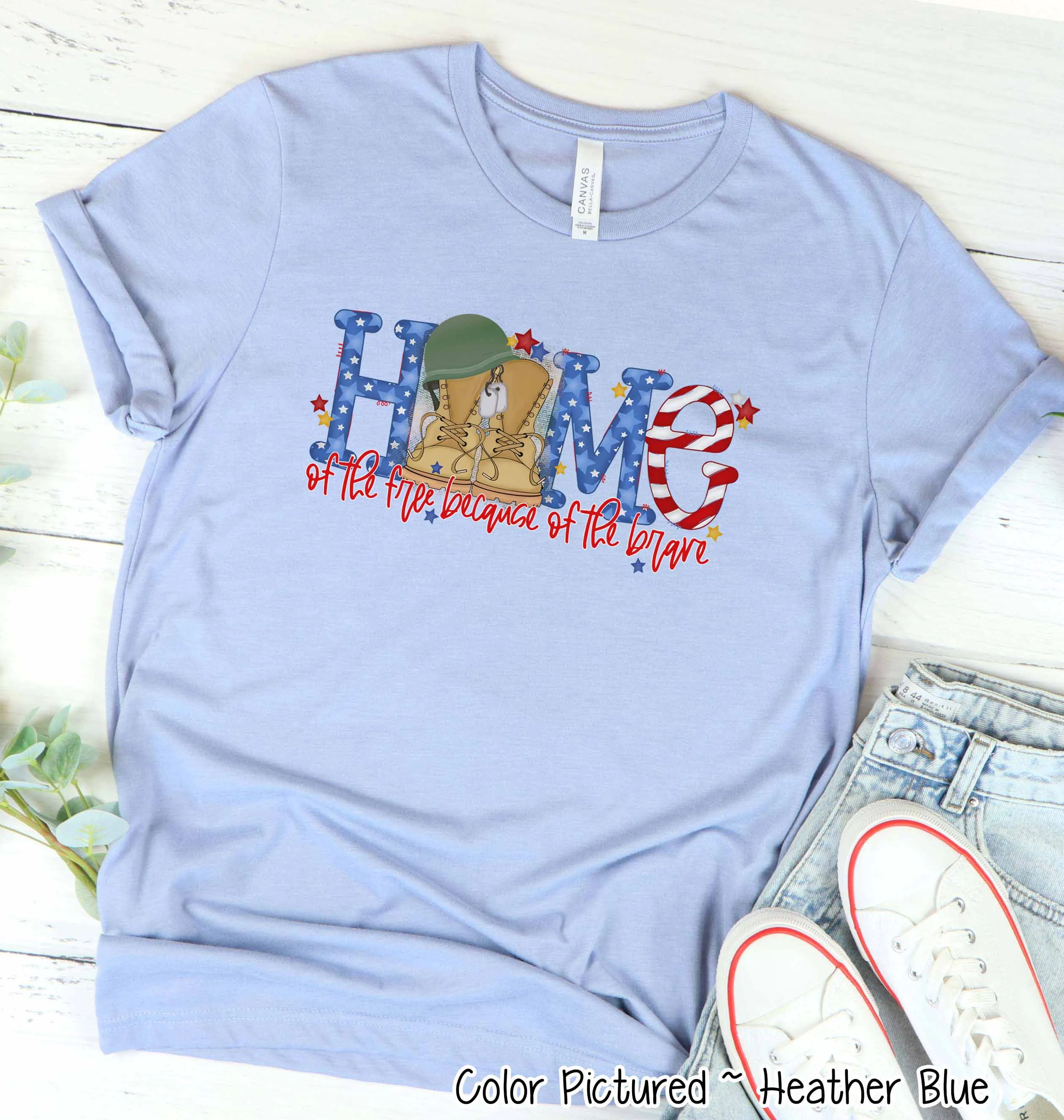 Home of the Free Combat Boots Tee