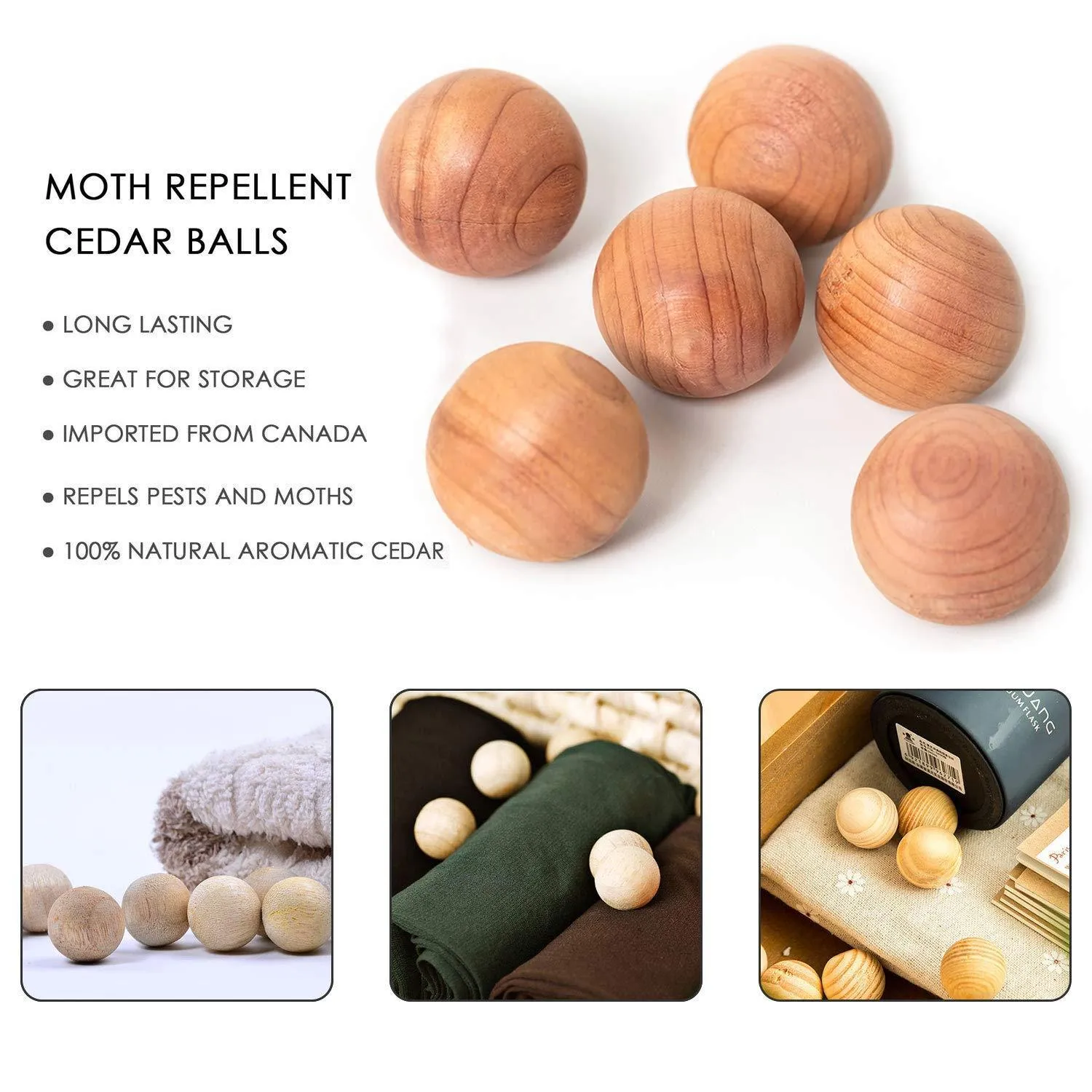 HomeClean Moth Proof Garment Clothing Bags 24'' x 60'' Hanging Clothing Storage Bags with 6 Cedar Balls for Coat Dance Costumes Long Dress and Long Gowns