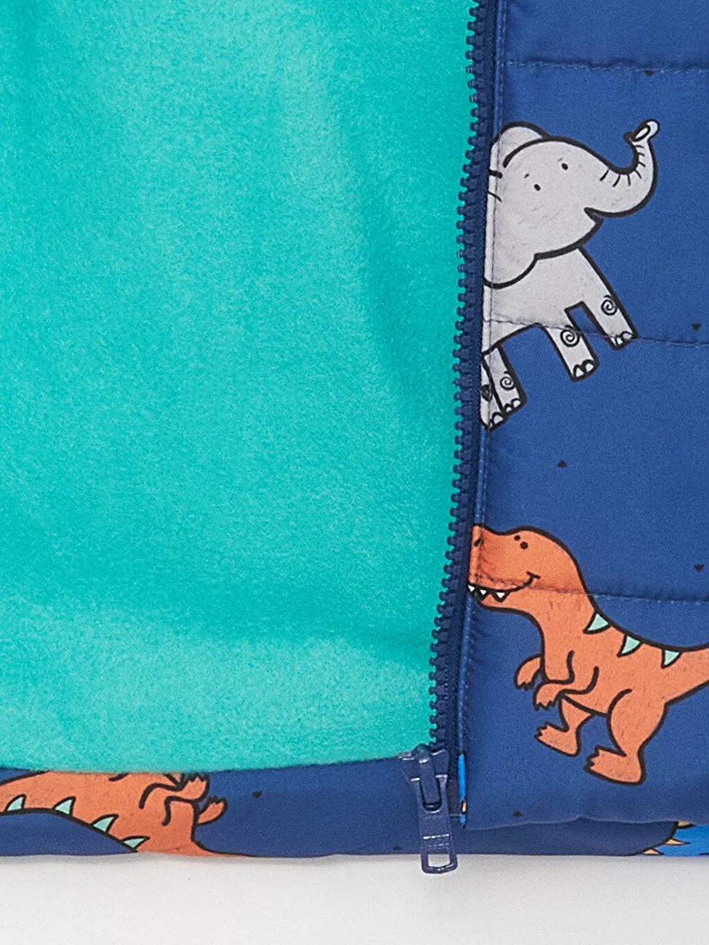 Hooded Printed Baby Boy Puffer Vest