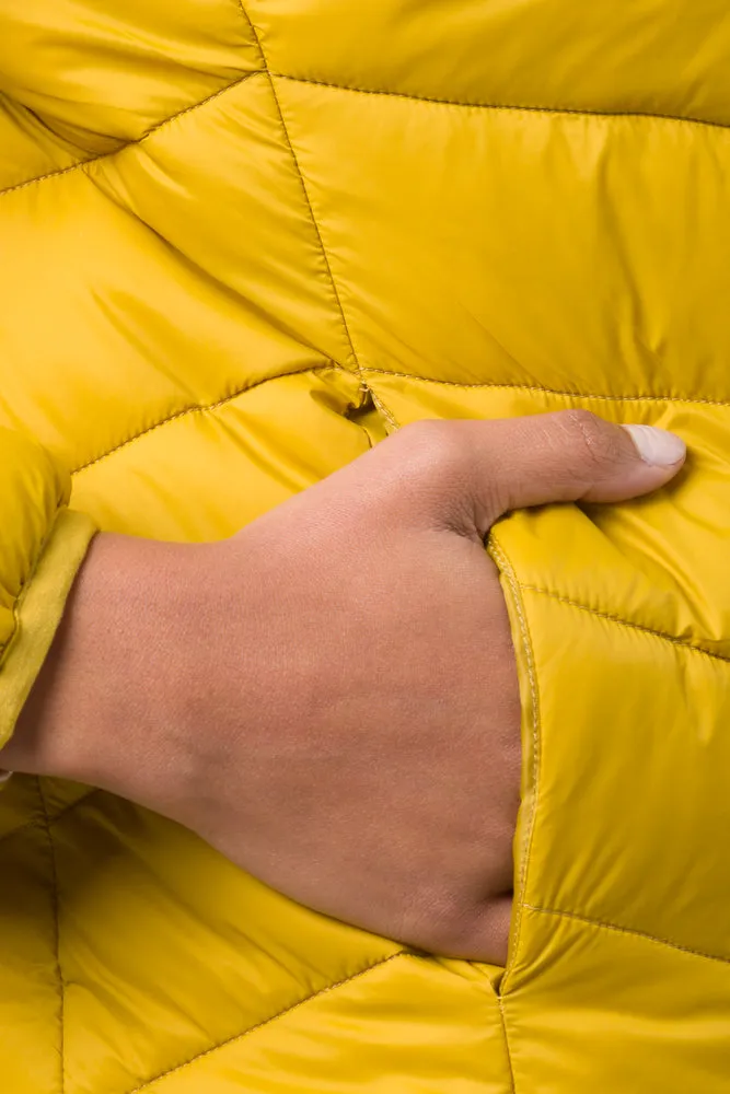 Hooded Puffer Jacket Yellow