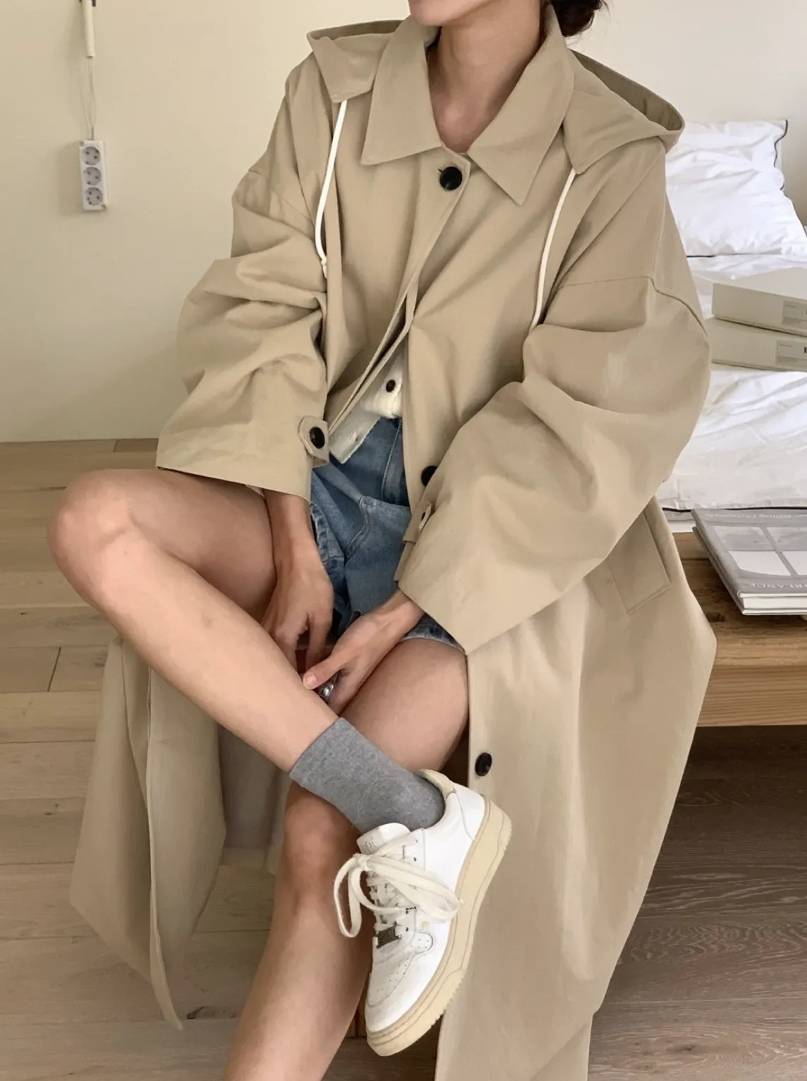 Hooded Trench Coat