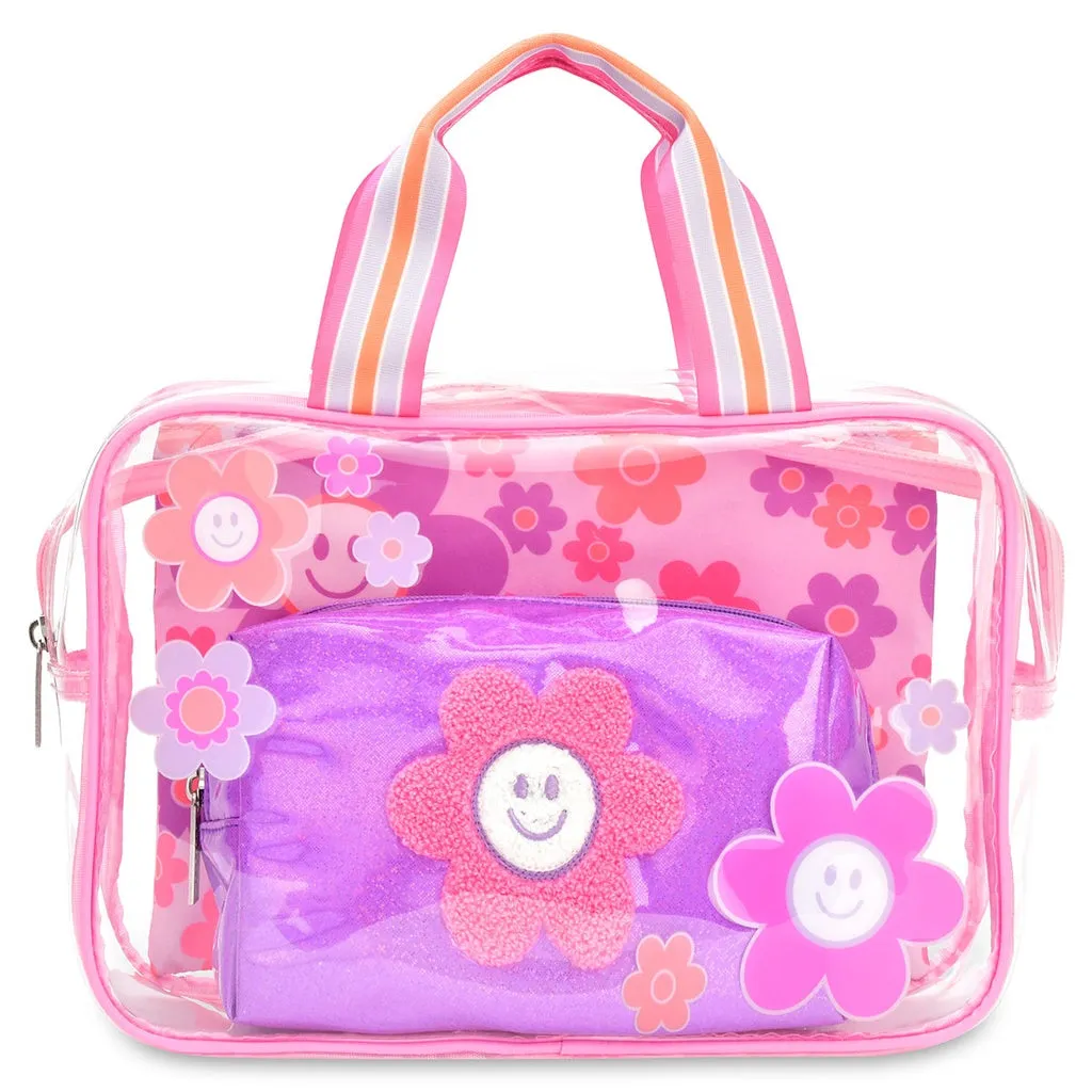 Iscream Groovy Smiles Cosmetic Bag Trio