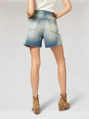 IZZY DENIM SHORTS IN DISTRESSED BLUE - Unisex