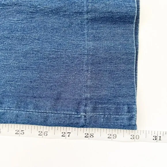 J. Peterman Wide Leg High Waisted Denim Trouser Jean Medium Wash Women's Size 12