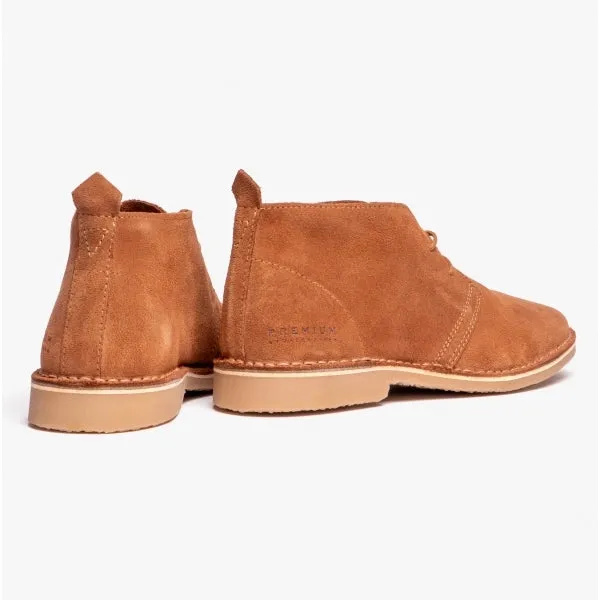 Jack & Jones GOBI Mens Desert Boots Cognac