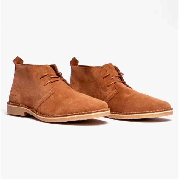 Jack & Jones GOBI Mens Desert Boots Cognac