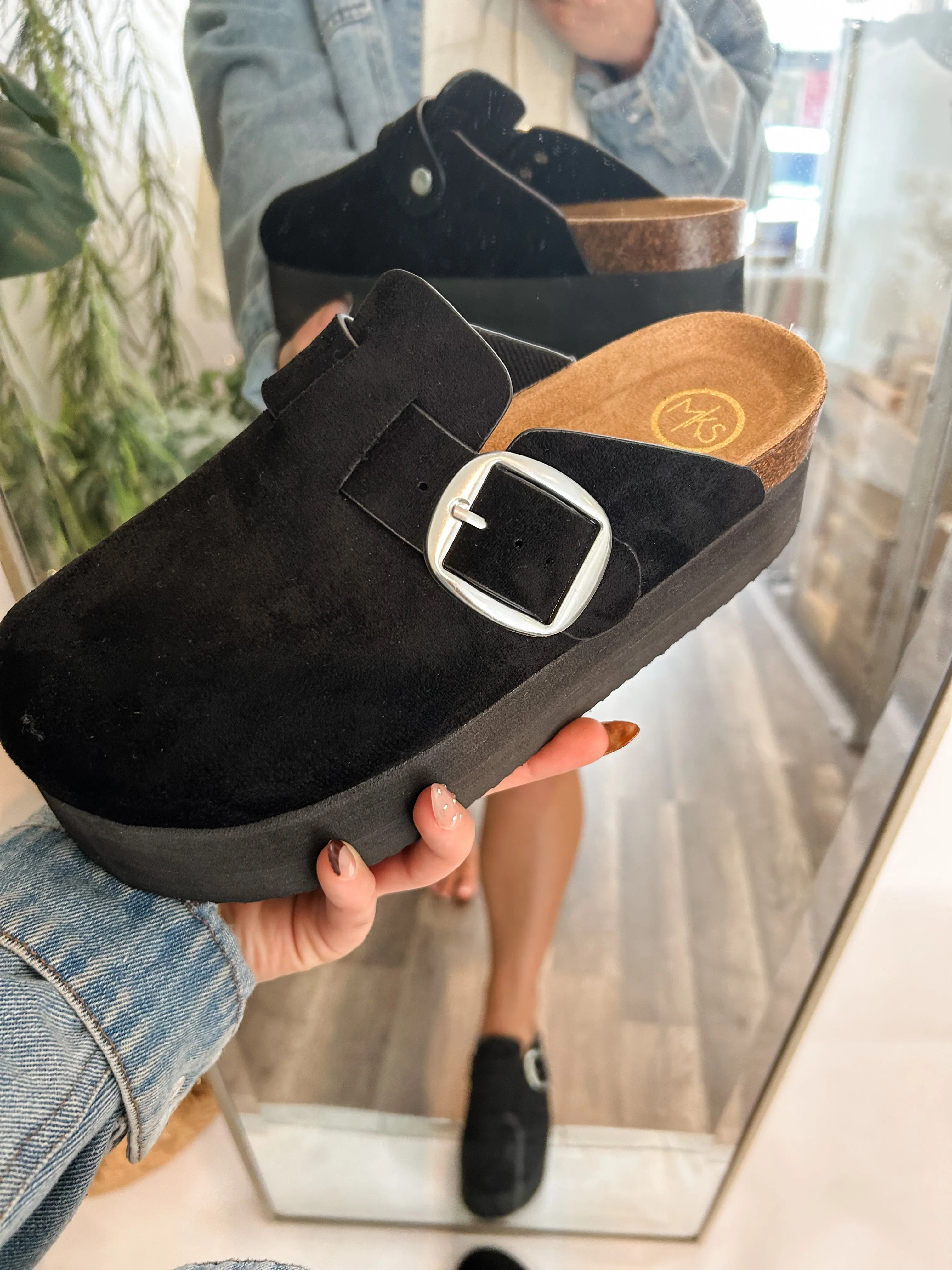 Jasmine Black Platform Clog
