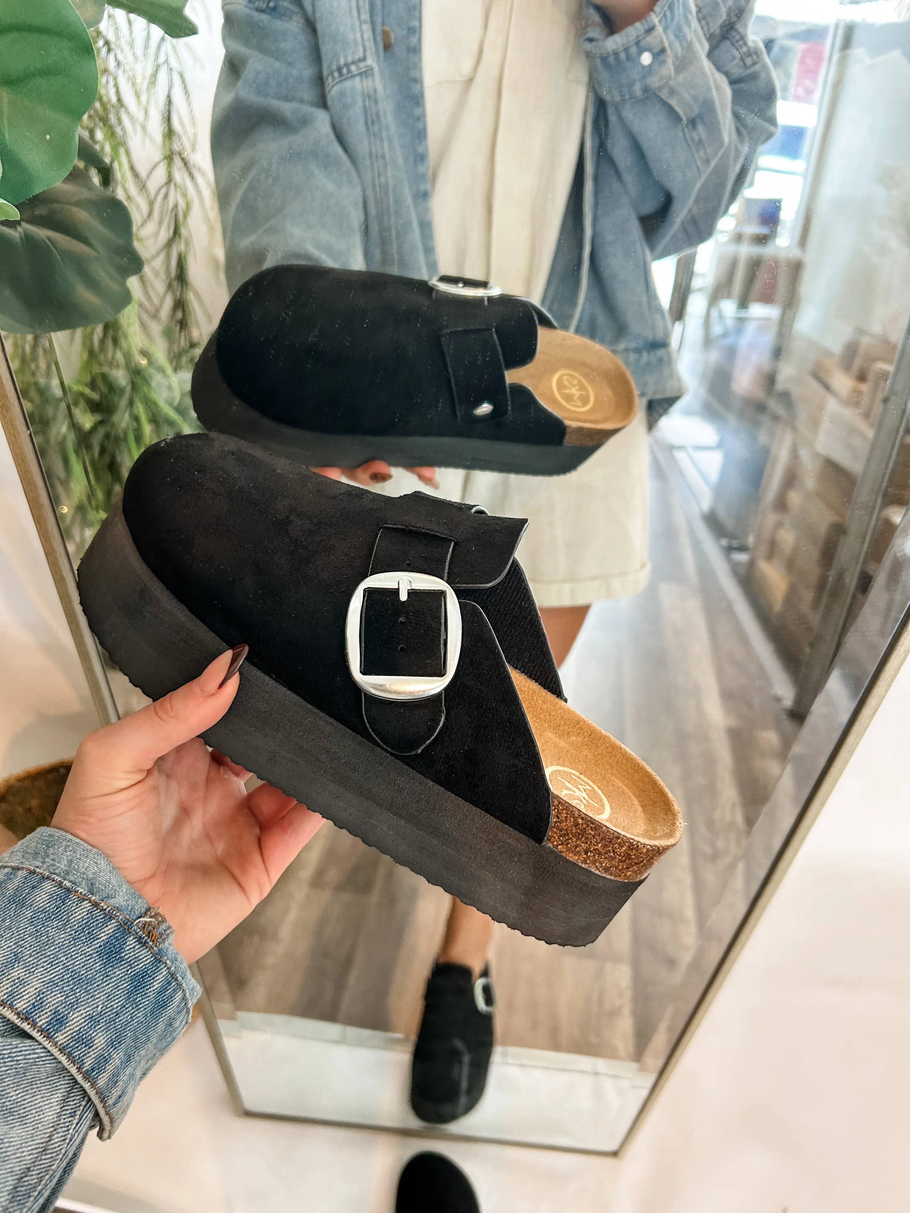 Jasmine Black Platform Clog