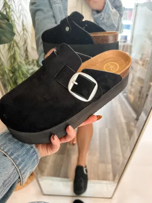 Jasmine Black Platform Clog