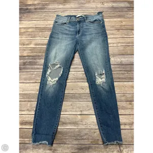Jeans Skinny By Kancan In Blue Denim, Size: 10